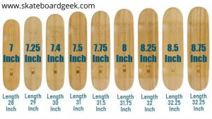 good skateboard deck size