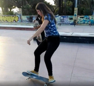 nice skate board trick