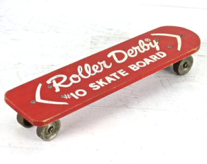 first skateboard roller derby