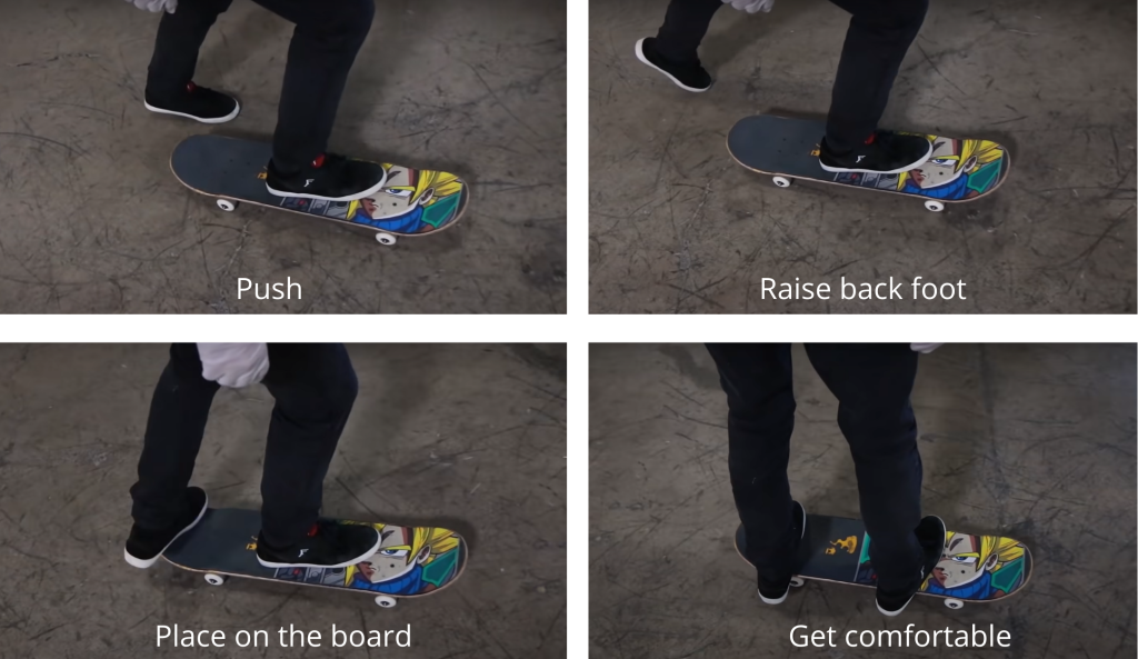 how to stand on a skateboard