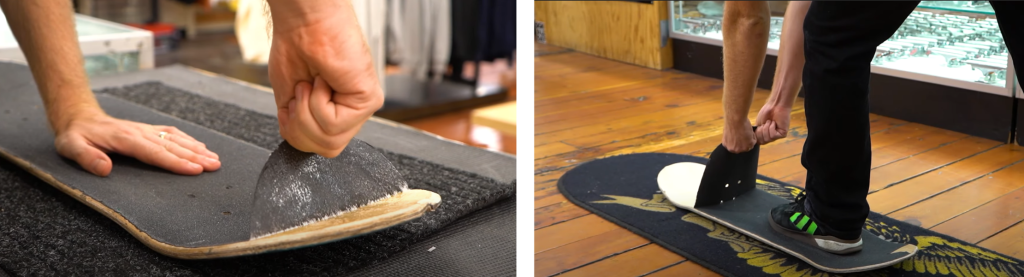 how to remove grip tape from skateboard