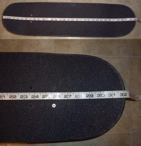 skateboard deck length