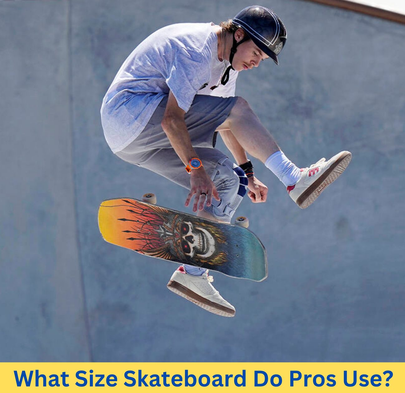 What size skateboard do pros ride