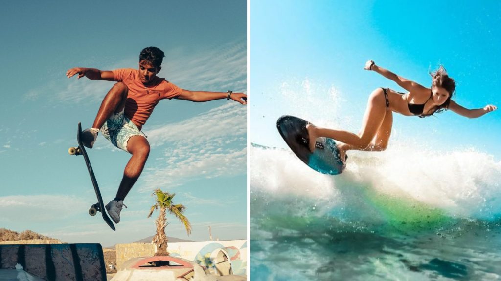 surfing vs skateboarding 